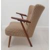 Danish Teak Leaning Chair Pierre Frey Fabric